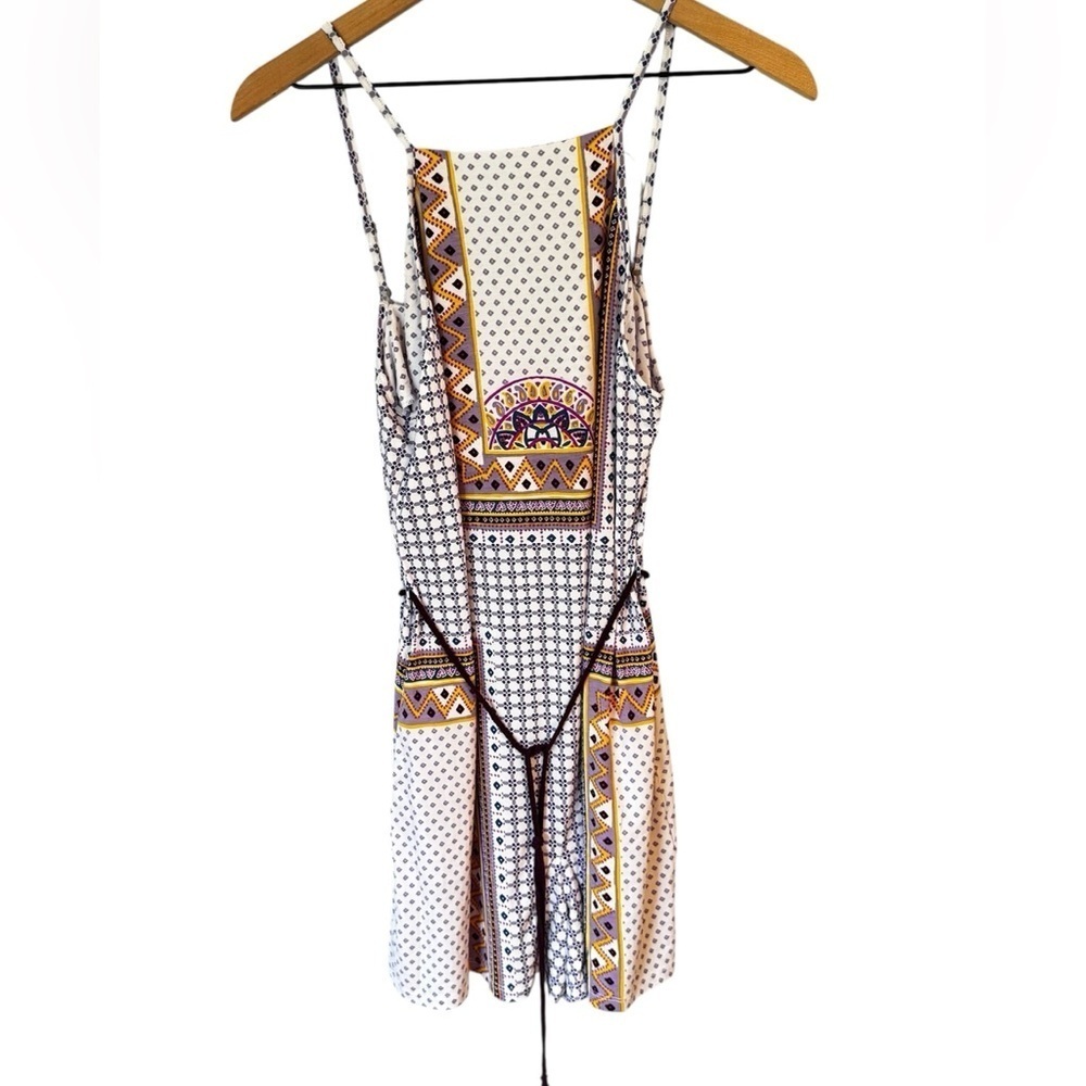 Nwt Revolve Tigerlily White Dalmatia Playsuit Tribal Boho Halter Romper Sz 6 — image 2 of 8